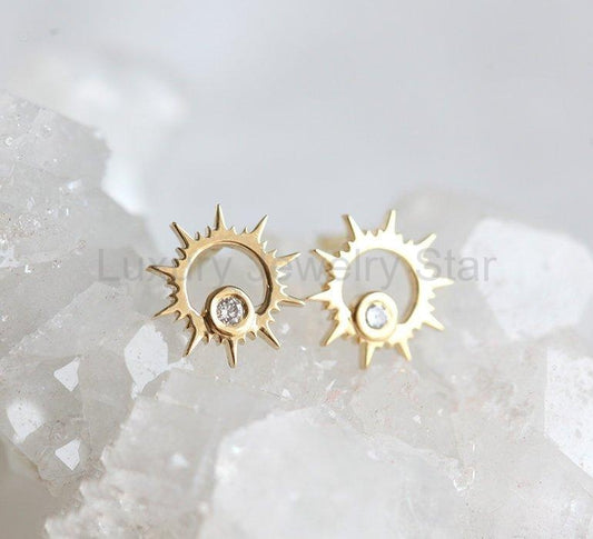 Isadora Sun Diamond Earrings - Ready to Ship-new