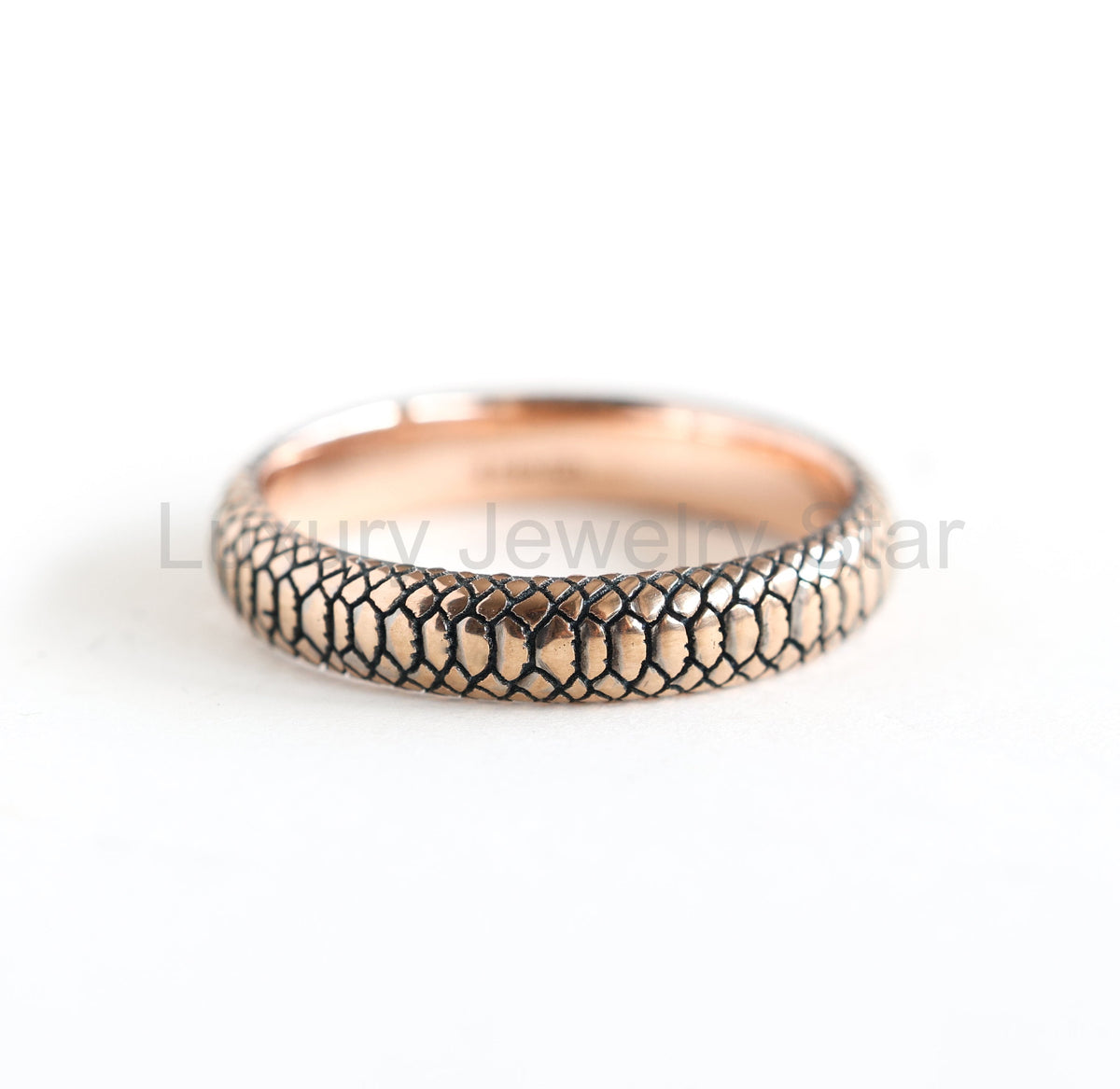 Rose Gold Snake Men's Band – Ready to Ship - image 3
