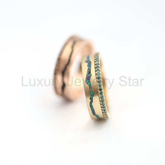 Rowan Black Spinel Band With Black Diamonds - Ready to Ship-new - image 2