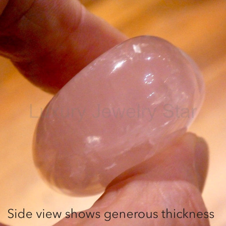 Rose Quartz Heart with Pink Pouch - image 3