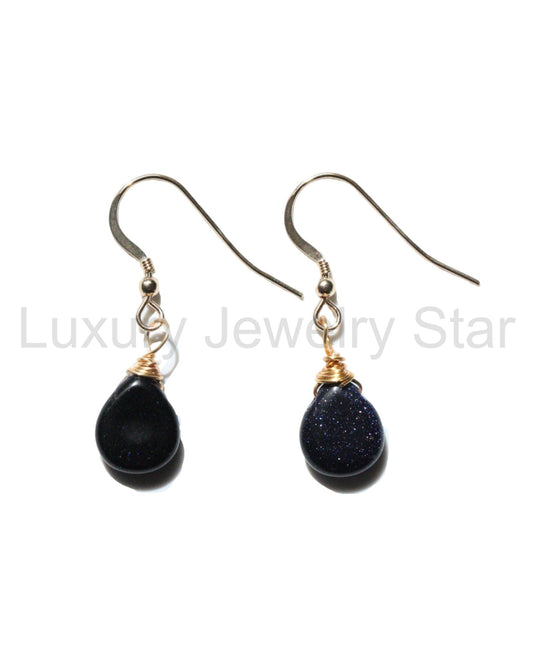 BLUE GOLDSTONE EARRINGS