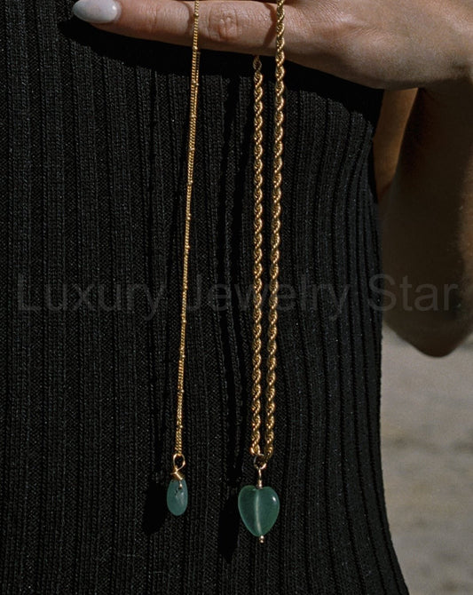 JADE HEART NECKLACE - image 2