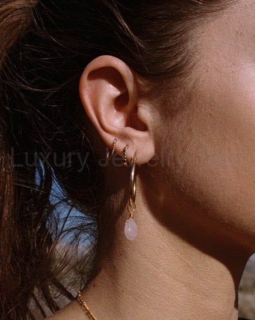 ROSE QUARTZ HOOP - image 5