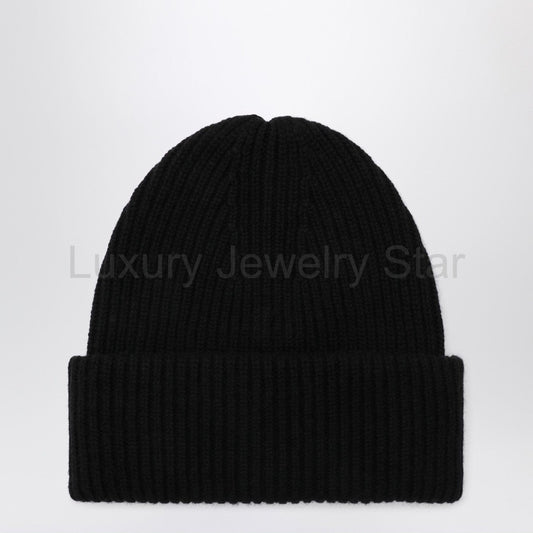 ALMADA LABEL - Black wool and cashmere beanie