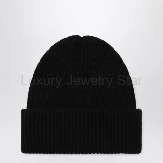 ALMADA LABEL - Black wool and cashmere beanie - image 2