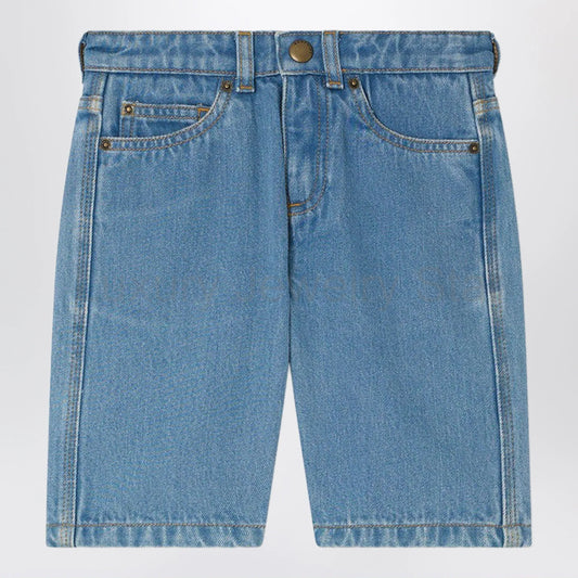 Bonpoint - Elvio blue denim bermuda shorts