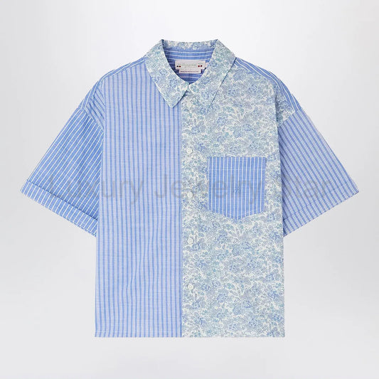 Bonpoint - Elyas patchwork light blue shirt - image 2