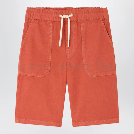 Bonpoint - Syl grenadine red bermuda shorts
