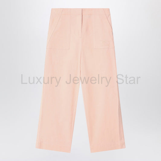 Burberry - Light pink pants in cotton blend