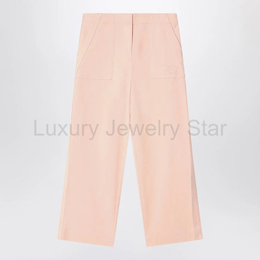Burberry - Light pink pants in cotton blend - image 2