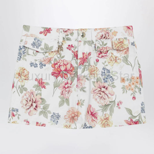 Chloé - Cotton floral print shorts