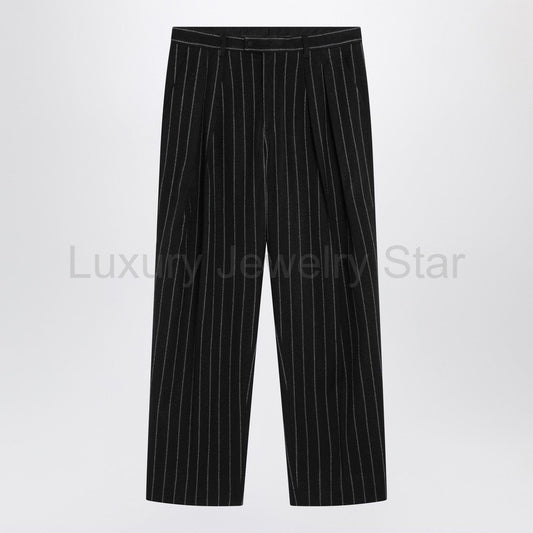 Dolce&Gabbana - Striped wool-blend trousers