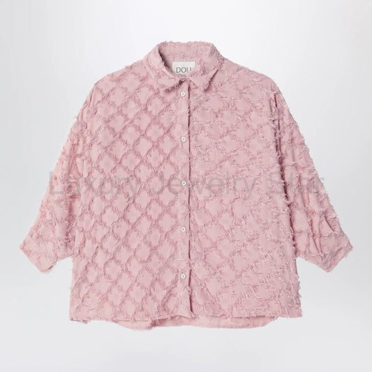 Douuod - Pink Shirt With Fringe Pattern - image 2