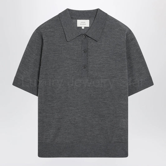 LouLou De Saison - Grey Migo Fluid Cashmere Polo - image 2