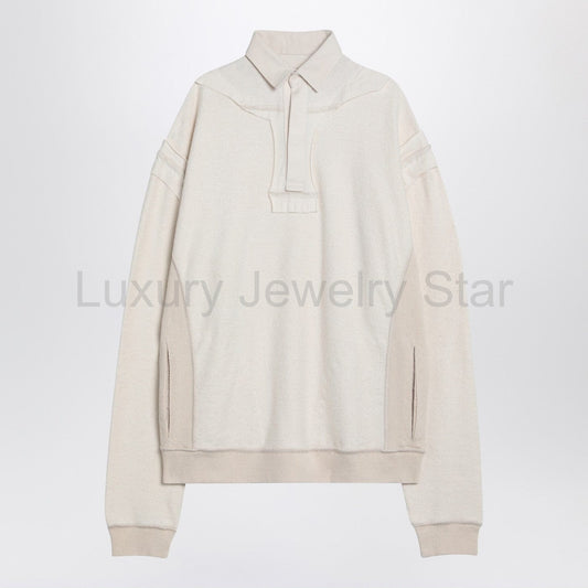 Maison Margiela - Distressed-effect ecru sweatshirt