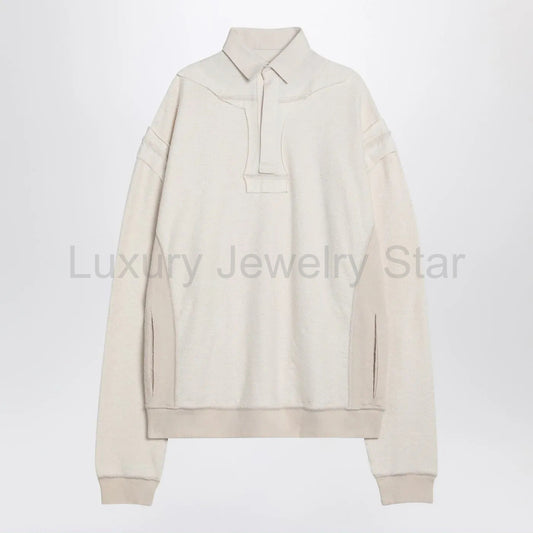 Maison Margiela - Distressed-effect ecru sweatshirt - image 2