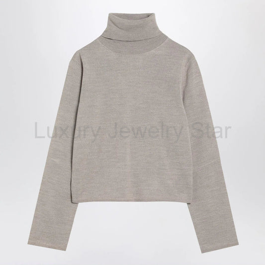 MM6 Maison Margiela - Beige wool blend turtleneck sweater - image 2