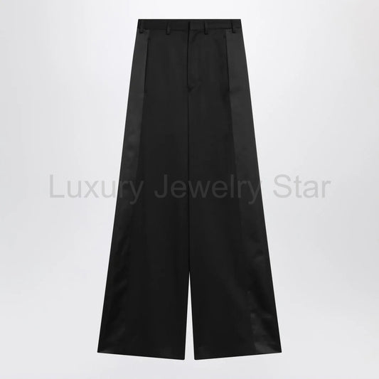 MM6 Maison Margiela - Black satin palazzo pants - image 2