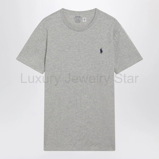 Polo Ralph Lauren - Grey mélange cotton Custom Slim-Fit T-shirt - image 2