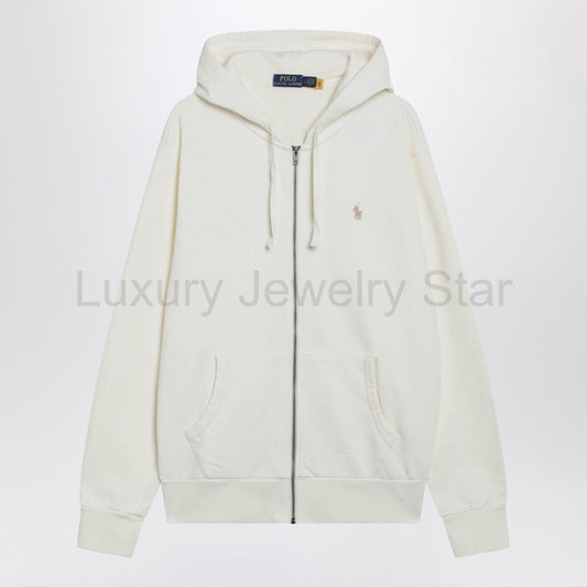 Polo Ralph Lauren - Ivory cotton zip-up sweatshirt