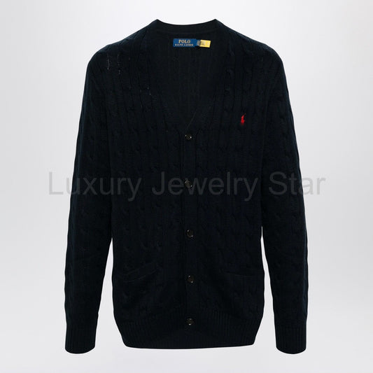 Polo Ralph Lauren - Navy blue cable-knit cotton cardigan