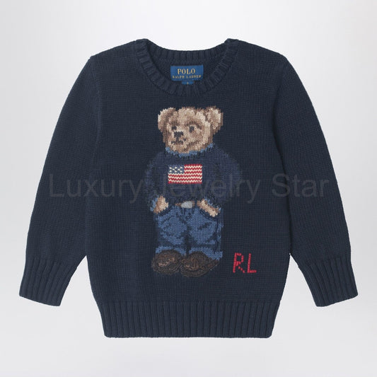 Polo Ralph Lauren - Navy blue Polo Bear cotton sweater