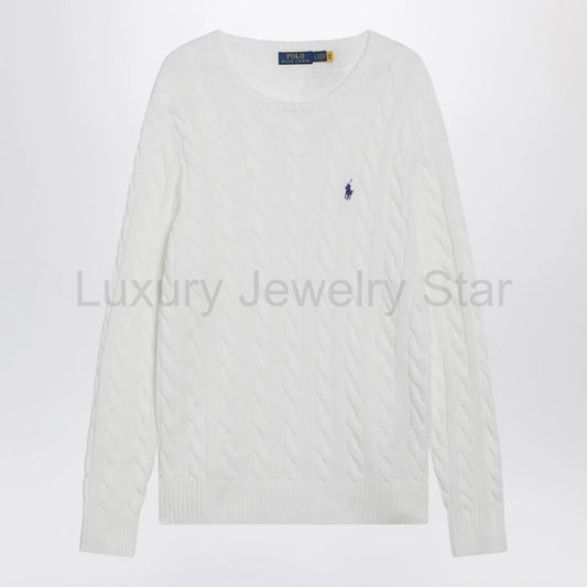 Polo Ralph Lauren - White cable-knit cotton sweater - image 2