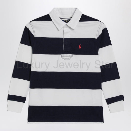 Polo Ralph Lauren - White/navy striped polo shirt