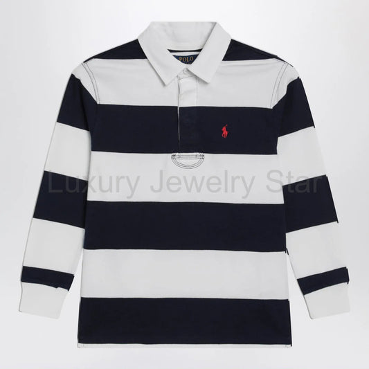 Polo Ralph Lauren - White/navy striped polo shirt - image 2