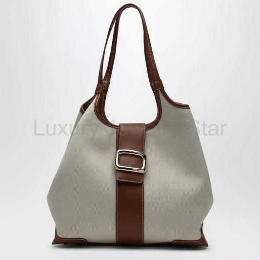 ROGER VIVIER - Viv' Choc Medium Shopping Bag natural coloured - image 2