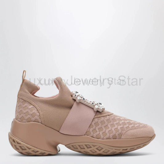 ROGER VIVIER - Viv' Run trainers with crystals collant-coloured