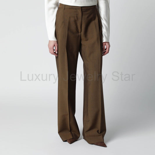 Róhe - Light brown wool-blend trousers