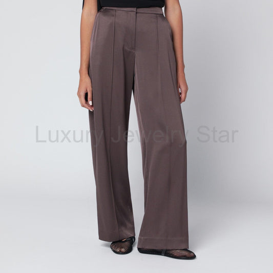 SIMKHAI - Kyra trousers in chocolate satin