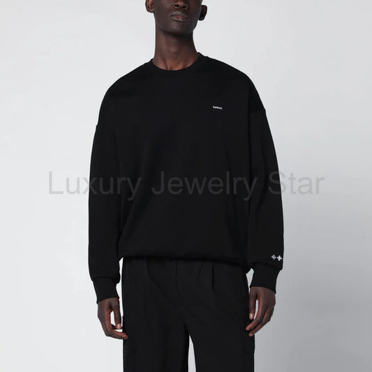 TATRAS - Black cotton sweatshirt with embroidered logo - image 2
