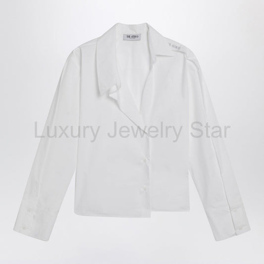 The Attico - White asymmetric cotton shirt