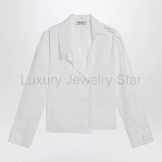 The Attico - White asymmetric cotton shirt - image 2