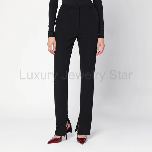 TheLatest - Black trousers with zipped slits - image 2