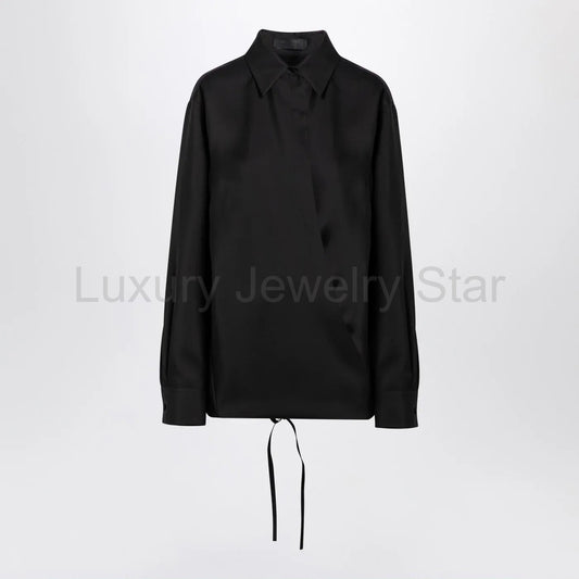 Valentino - Black shirt with drawstring - image 2