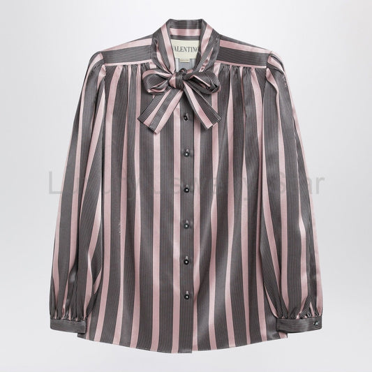 Valentino - Striped Crepe de Chine shirt