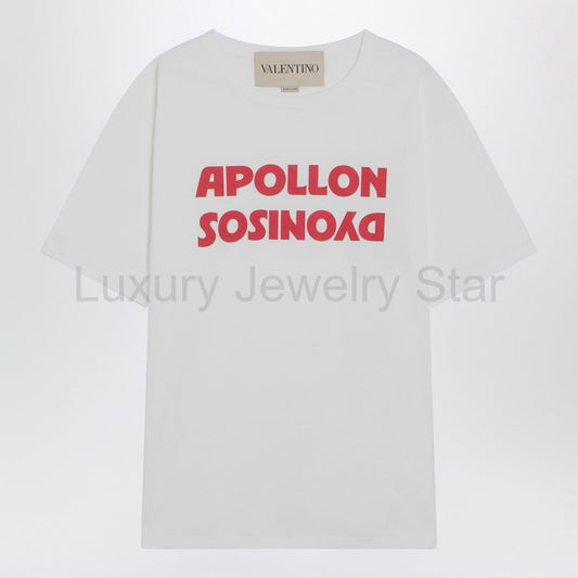 Valentino - White T-shirt with Apollon/Dionysos print