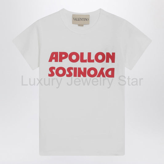 Valentino - White T-shirt with Apollon/Dionysus print