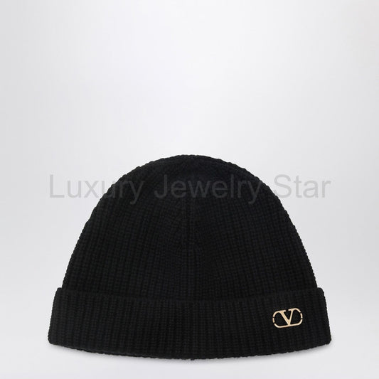 Valentino Garavani - VLogo Signature beanie black in cashmere