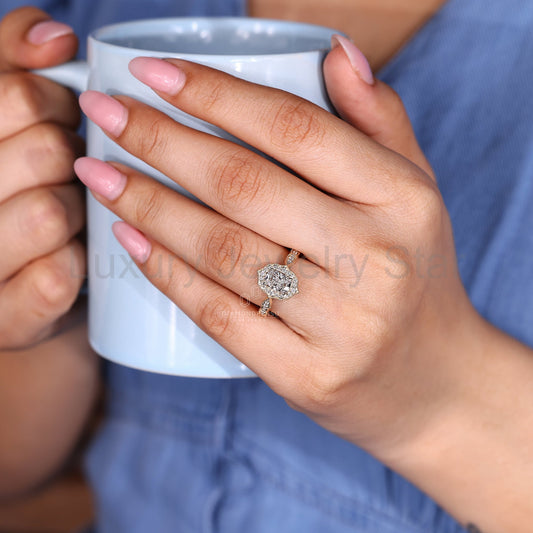 Vintage Style Elongated Cushion Cut Ring - image 2