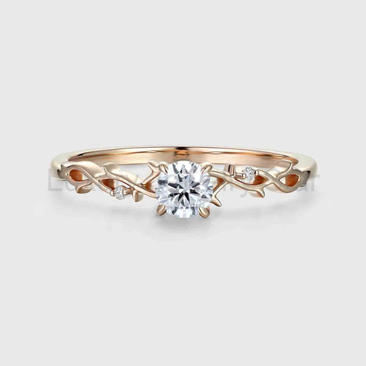 1.0CT~5.0CT Round cut Lab Grown Diamond Cluster Engagement Ring