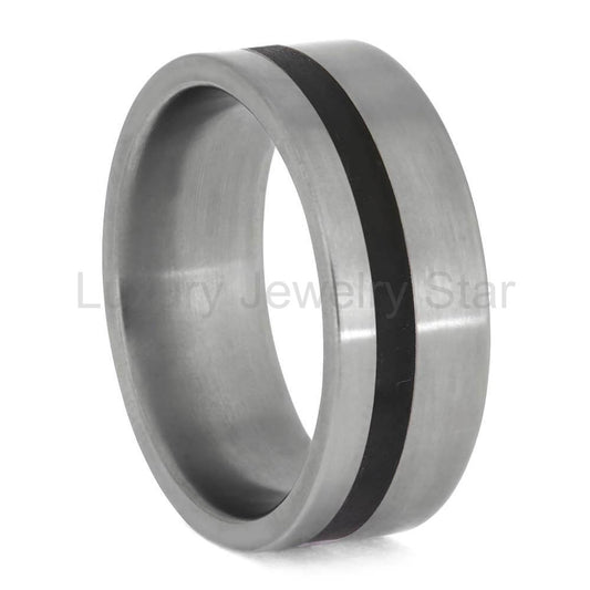 Black Obsidian Ring in Titanium - image 2