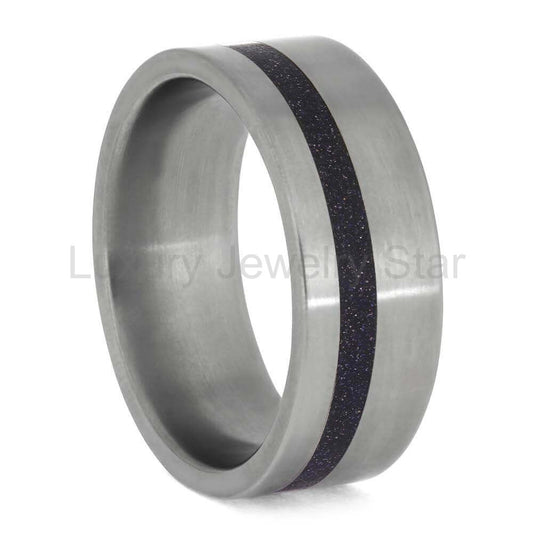Titanium Goldstone Wedding Ring for Men - image 2