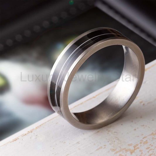 Titanium Memorial Ring with Cat Whiskers