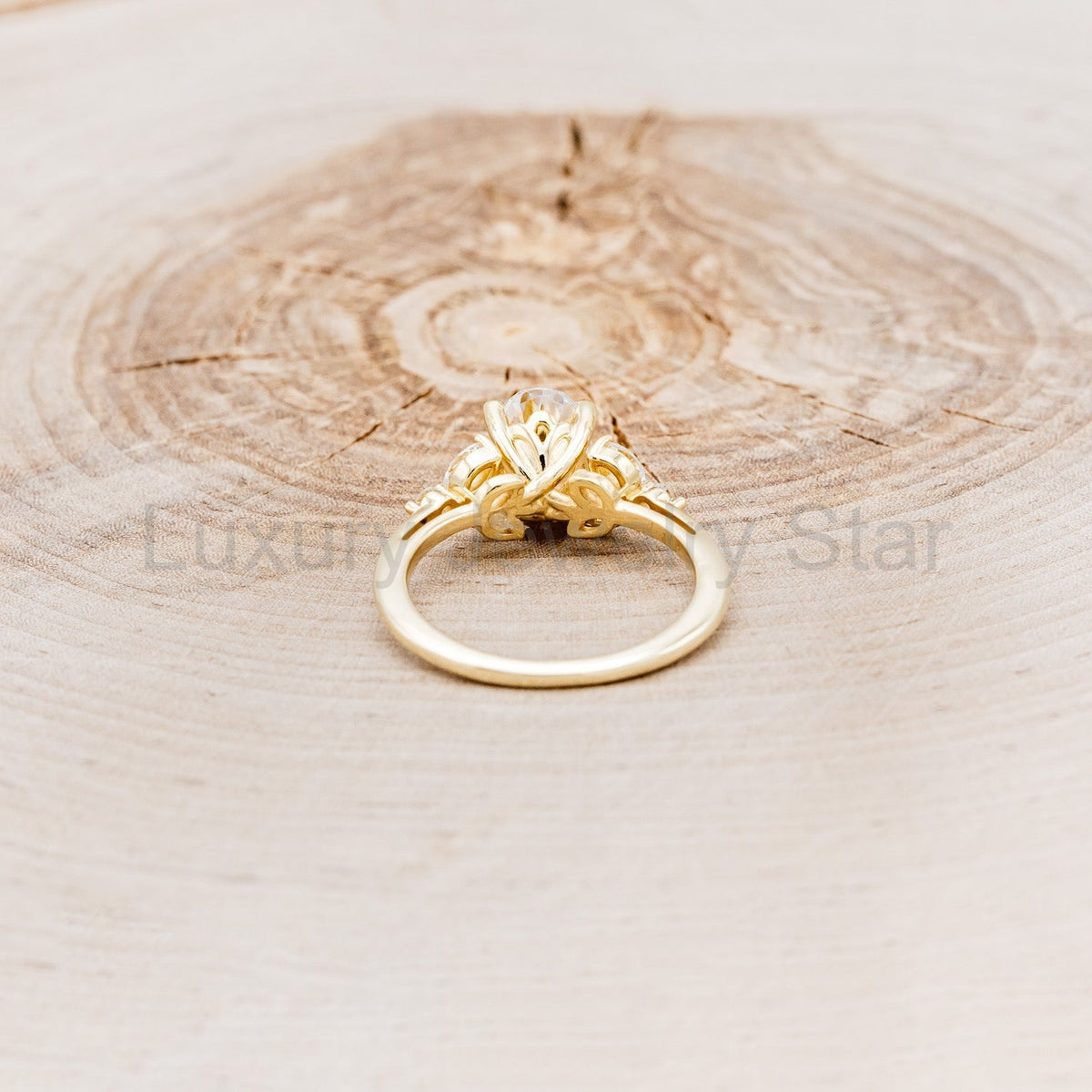 "Blossom" - Oval Cut Moissanite Engagement Ring With Diamond Accents - image 10