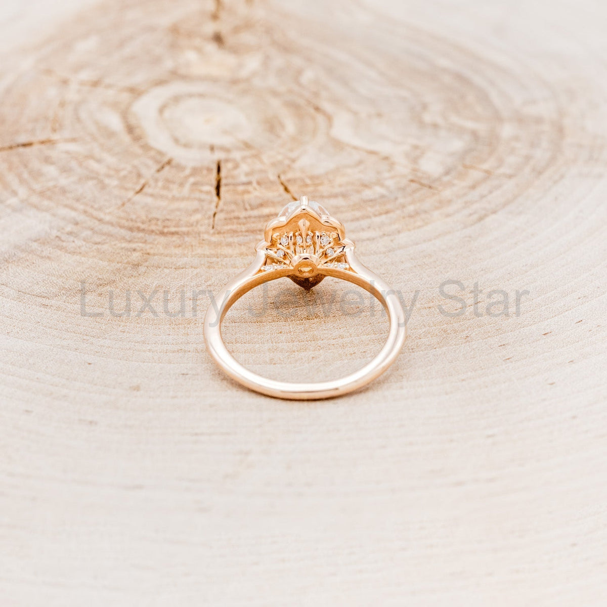 "Jane" - Moissanite Engagement Ring With Diamond Accents & Tracer - image 18
