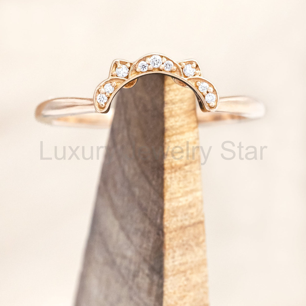 "Jane" - Moissanite Engagement Ring With Diamond Accents & Tracer - image 20